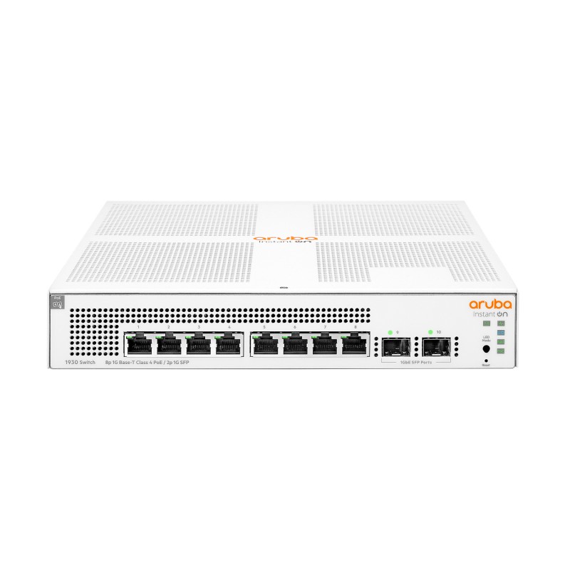 SWITCH. PoE HP, "Aruba Instant On 1930"port Gigabit x 8, SFP SFP x 2, managed, carcasa metalica, "JL681A" (timbru verde 2 lei)