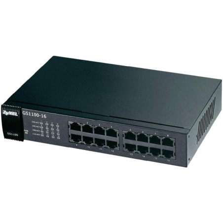 SWITCH ZyXel, Gigabit x 16, carcasa metalica, "GS1100-16-EU0103F" (timbru verde 2 lei)