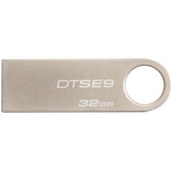MEMORIE USB 2.0 KINGSTON 32 GB, profil mic, carcasa metalic, argintiu, "DTSE9H/32GB" (timbru verde 0.03 lei)