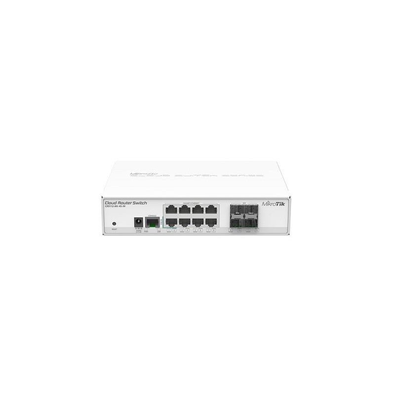 SWITCH Mikrotik, Gigabit x 8, SFP x 4, "CRS112-8G-4S-IN" (timbru verde 2 lei)