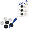Set organizator cabluri Logilink, tip clip, 6 buc, negru/alb, autoadeziv "KAB0009"