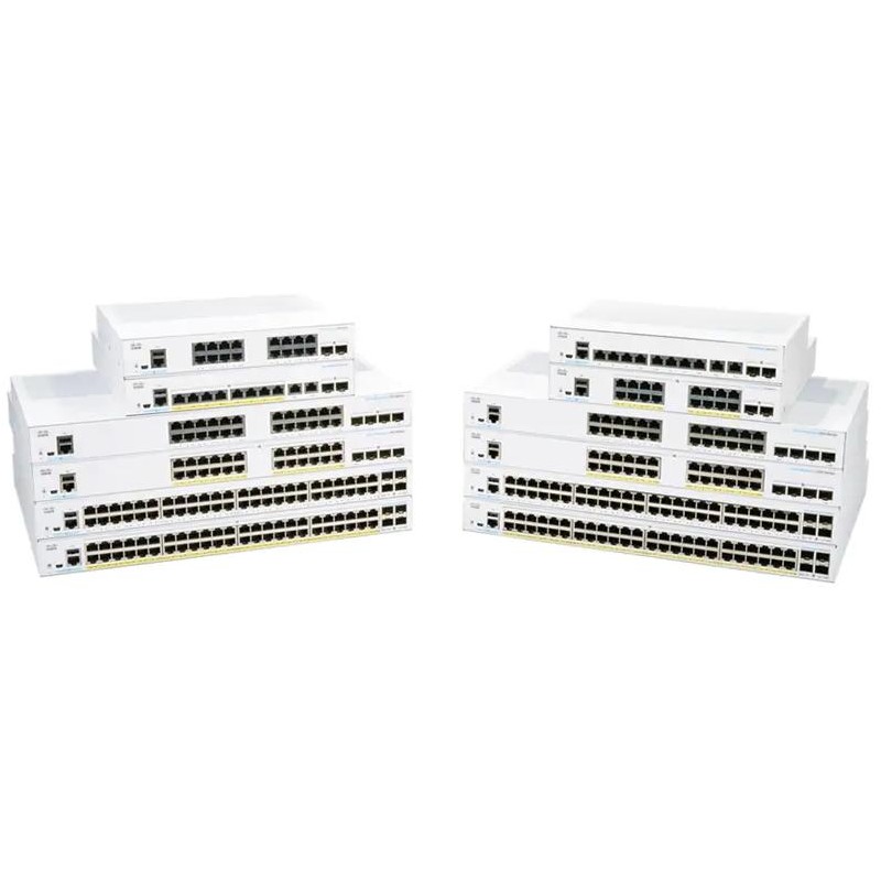SWITCH CISCO, Gigabit x 8, SFP x 2, managed, rackabil, "CBS350-8T-E-2G-EU" (timbru verde 2 lei)