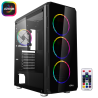 CARCASA NJOY Middle Tower,ATX, "ACRUX", fara sursa,sticla securizata,fanx4,USB 2.0x1,USB 3.0x2,Jack 3.5mmx2, mesh,fan ctr (inclu