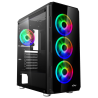 CARCASA NJOY Middle Tower,ATX, "ARENA",fara sursa,sticla securizata,fanx4,USB 2.0x1,USB 3.0x2,Jack 3.5 mmx2, mesh,fan ctr (inclu