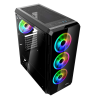 CARCASA NJOY Middle Tower,ATX, "ARENA",fara sursa,sticla securizata,fanx4,USB 2.0x1,USB 3.0x2,Jack 3.5 mmx2, mesh,fan ctr (inclu