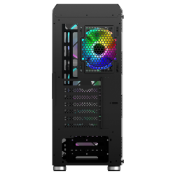 CARCASA NJOY Middle Tower,ATX, "ARENA",fara sursa,sticla securizata,fanx4,USB 2.0x1,USB 3.0x2,Jack 3.5 mmx2, mesh,fan ctr (inclu