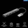 Trust Halyx Aluminium 4 Mini USB Hub "TR-23786" (timbru verde 0.8 lei)