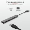 Trust Halyx Aluminium 4 Mini USB Hub "TR-23786" (timbru verde 0.8 lei)
