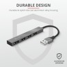 Trust Halyx Aluminium 4 Mini USB Hub "TR-23786" (timbru verde 0.8 lei)