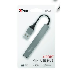 Trust Halyx Aluminium 4 Mini USB Hub "TR-23786" (timbru verde 0.8 lei)