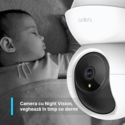 CAMERA IP TP-LINK, wireless, cube, pt. interior, dist. IR 9 m, tip lentila fixa 4 mm, 3 Mpx, microfon, carcasa plastic, slot SD 
