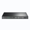 SWITCH TP-LINK  16 porturi Gigabit  POE+ 250W total power, 2× combo gigabit SFP, 2× gigabit non-PoE RJ45, carcasa metal "TL-SG12