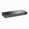 SWITCH TP-LINK  16 porturi Gigabit  POE+ 250W total power, 2× combo gigabit SFP, 2× gigabit non-PoE RJ45, carcasa metal "TL-SG12