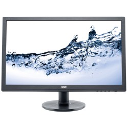 MONITOR AOC 24", home, office, TN, Full HD (1920 x 1080), Wide, 250 cd/mp, 1 ms, VGA, DVI, HDMI, "E2460SH" (timbru verde 7 lei)