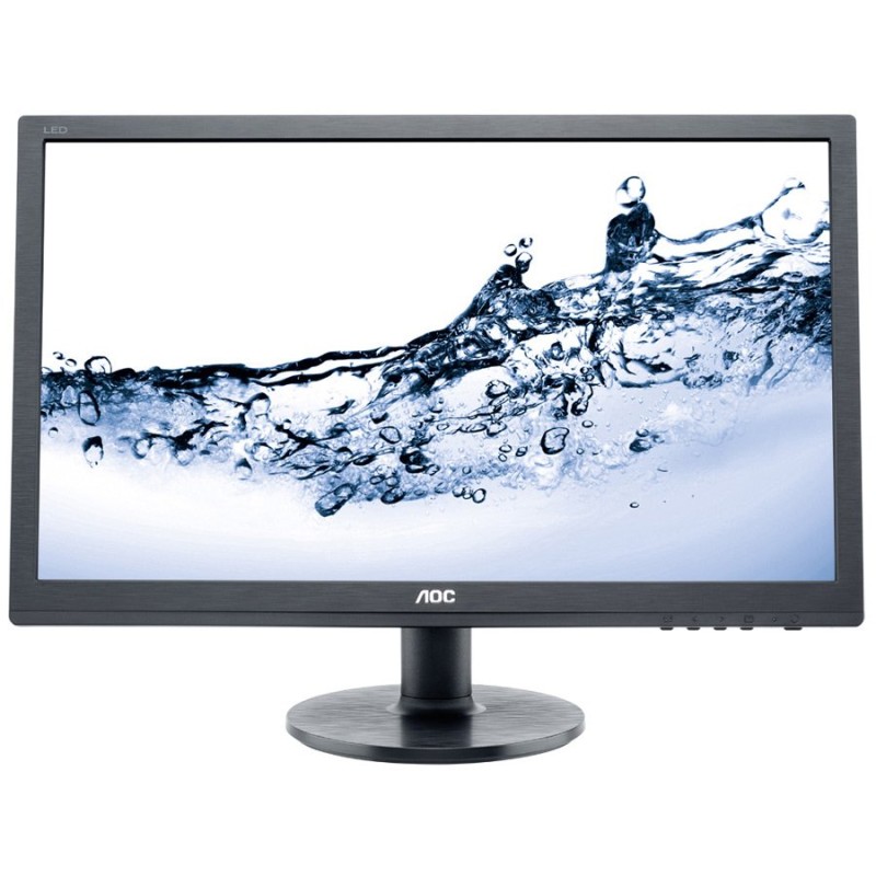 MONITOR AOC 24", home, office, TN, Full HD (1920 x 1080), Wide, 250 cd/mp, 1 ms, VGA, DVI, HDMI, "E2460SH" (timbru verde 7 lei)
