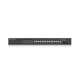 SWITCH. PoE ZyXel, port Gigabit x 24, SFP SFP x 2, managed, rackabil, carcasa metalica, "GS190024HPV2-EU0101F" (timbru verde 2 l