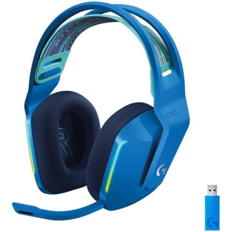 LOGITECH G733 LIGHTSPEED Wireless RGB Gaming Headset - BLUE - 2.4GHZ - EMEA, "981-000943" (timbru verde 0.8 lei)