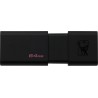 MEMORIE USB 3.0 KINGSTON 64 GB, cu capac, carcasa plastic, negru, "DT100G3/64GB" (timbru verde 0.03 lei)