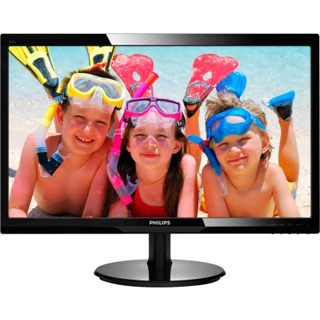 MONITOR PHILIPS 24", home, office, TN, Full HD (1920 x 1080), Wide, 250 cd/mp, 1 ms, VGA, HDMI, "246V5LHAB/00" (timbru verde 7 l