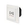 PRIZA LOGILINK, de perete, 2 x USB-A 5V/2.4A, 1 x USB-C 5V/3A, ingropata, martori LED, alb, "PA0254" (timbru verde 0.18 lei)