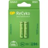Acumulatori GP Batteries, ReCyko 1000mAh AAA (LR03) 1.2V NiMH, paper box 2 buc. "GP100AAAHCE-2EB2" "GPRHC103E000" (timbru verde 