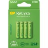 Acumulatori GP Batteries, ReCyko 1000mAh AAA (LR03) 1.2V NiMH, paper box 4 buc. "GP100AAAHCE-2EB4" "GPRHC103E001" (timbru verde 