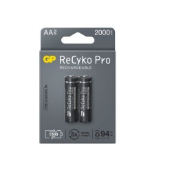 Acumulatori GP Batteries, ReCyko Pro 2100mAh AA (R6) 1.2V NiMH, paper box 2 buc. "GP210AAHCB-2EB2" "GPRHC212B308" (timbru verde 