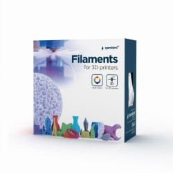 FILAMENT GEMBIRD pt. imprimanta 3d, PLA, 1.75mm diamentru, 1Kg / bobina, aprox. 330m, topire 190-220 grC, silver, "3DP-PLA1.75-0