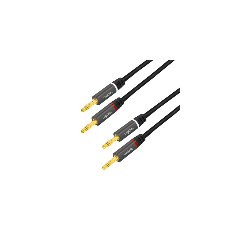 CABLU audio LOGILINK stereo (2 x 2.5 mm jack T/T), 5m, conectori auriti, negru "CA1211" (timbru verde 0.08 lei)