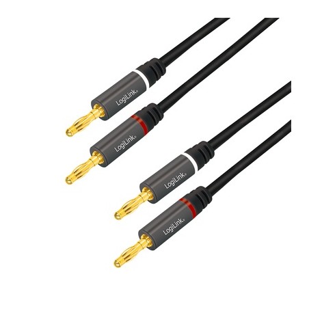 CABLU audio LOGILINK stereo (2 x 2.5 mm jack T/T), 5m, conectori auriti, negru "CA1211" (timbru verde 0.08 lei)