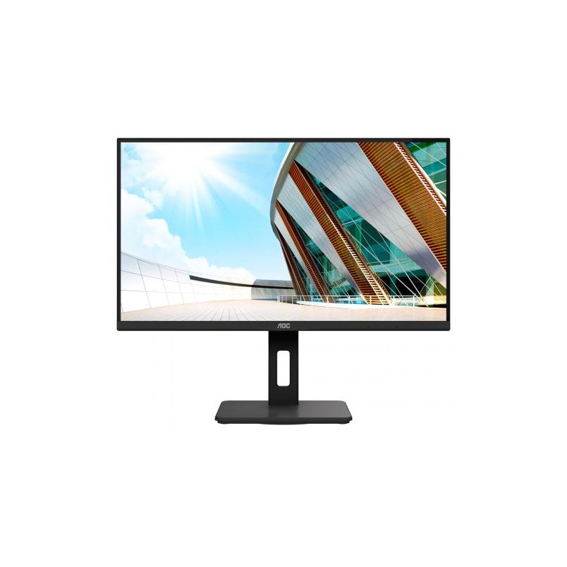 MONITOR  AOC 28 inch, home | office, IPS, 4K UHD (3840 x 2160), Wide, 300 cd/mp, 4 ms, HDMI | DisplayPort, "U28P2A" (timbru verd