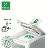 Distrugator automat documente Leitz IQ  Small Office , 100 coli, P4, cross-cut (tip confeti), cos  34 litri, alb-gri, Leitz "801