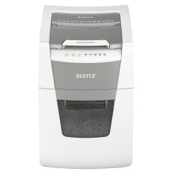 Distrugator automat documente Leitz IQ  Small Office , 100 coli, P4, cross-cut (tip confeti), cos  34 litri, alb-gri, Leitz "801