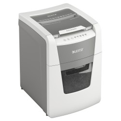 Distrugator automat documente Leitz IQ  Small Office , 100 coli, P4, cross-cut (tip confeti), cos  34 litri, alb-gri, Leitz "801