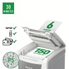 Distrugator automat documente Leitz IQ Office , 150 coli, P5, micro-cut (tip particule), cos  44 litri, alb-gri, Leitz "80140000