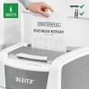 Distrugator automat documente Leitz IQ Office , 150 coli, P5, micro-cut (tip particule), cos  44 litri, alb-gri, Leitz "80140000