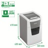 Distrugator automat documente Leitz IQ Office , 150 coli, P5, micro-cut (tip particule), cos  44 litri, alb-gri, Leitz "80140000