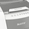 Distrugator automat documente Leitz IQ Office , 150 coli, P5, micro-cut (tip particule), cos  44 litri, alb-gri, Leitz "80140000