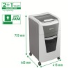 Distrugator automat documente Leitz IQ Office , 300 coli, P5, micro-cut (tip particule), cos  60 litri, alb-gri, Leitz "80160000
