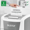 Distrugator automat documente Leitz IQ Office , 300 coli, P5, micro-cut (tip particule), cos  60 litri, alb-gri, Leitz "80160000