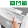 Distrugator automat documente Leitz IQ Office , 300 coli, P5, micro-cut (tip particule), cos  60 litri, alb-gri, Leitz "80160000