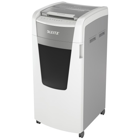 Distrugator automat documente Leitz IQ Office , 600 coli, P4, cross-cut (tip confeti), cos 110 litri, alb-gri, Leitz "80170000" 
