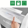 Distrugator automat documente Leitz IQ Office , 600 coli, P4, cross-cut (tip confeti), cos 110 litri, alb-gri, Leitz "80170000" 