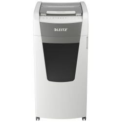 Distrugator automat documente Leitz IQ Office , 600 coli, P4, cross-cut (tip confeti), cos 110 litri, alb-gri, Leitz "80170000" 