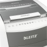 Distrugator automat documente Leitz IQ Office , 600 coli, P5, micro-cut (tip particule), cos 110 litri, alb-gri, Leitz "80180000