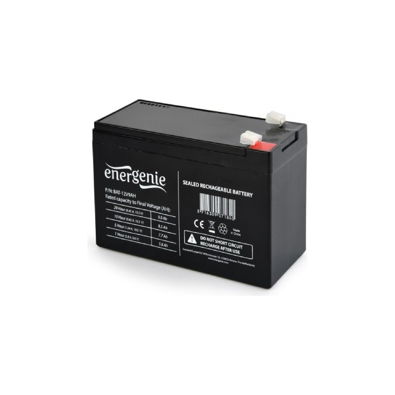 ACUMULATOR UPS GEMBIRD 12V /   9Ah, terminal F2(T2), dimensiune: 151x65x94mm, inaltime+terminal: 100mm, "BAT-12V9AH" (timbru ver
