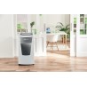 Distrugator automat documente Leitz IQ Office , 600 coli, P5, micro-cut (tip particule), cos 110 litri, alb-gri, Leitz "80180000