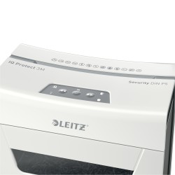 Distrugator manual documente Leitz IQ Protect  3M , 3 coli, P5, micro-cut (tip particule), cos  10 litri, alb, Leitz "80930000" 