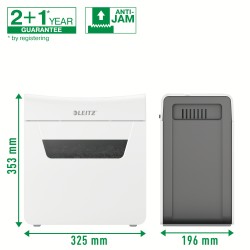 Distrugator manual documente Leitz IQ Protect  3M , 3 coli, P5, micro-cut (tip particule), cos  10 litri, alb, Leitz "80930000" 