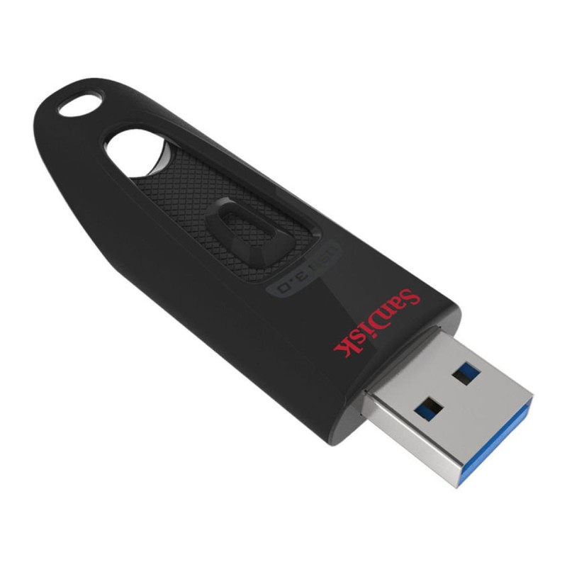 MEMORIE USB 3.0 SANDISK 64 GB, retractabila, carcasa plastic, negru, "SDCZ48-064G-U46" (timbru verde 0.03 lei)